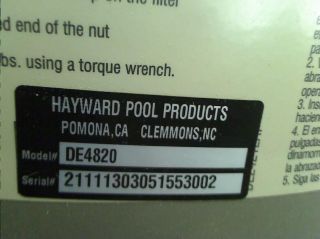 Hayward DE4820 Pro Grid 48 Square Foot Vertical D E Pool Filter $1 717 26