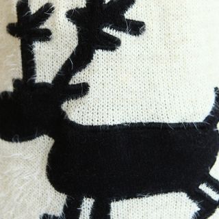 Sweet Christmas Snowflake Fawn Render Sweater Turtleneck Collar Cute Sweater