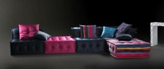 Chloe LS103DA Multi Colored Fabric Sectional Sofa