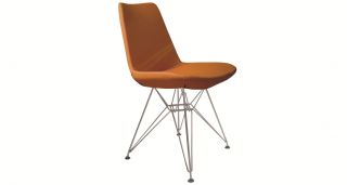 Mid Century Modern Designer Eiffel Leather Dining Chair