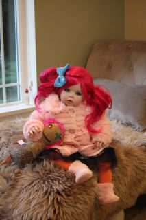 Punk Toddler Goth Punk Fantasy Pink Hair Big Blue Eyes Tibby with Reva Limbs