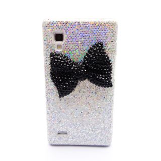 Multi Choice Bling Shiny White Case Bow Cover for LG Optimus L9 P760 P765 New In