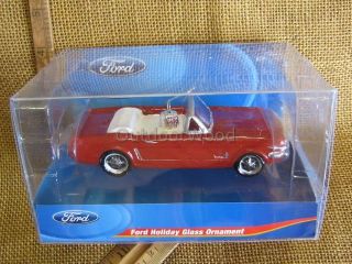 Blown Glass Red Ford Mustang Car Christmas Ornament New