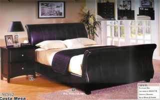 5pc Queen Full Wood Contemporary Bedroom Set CM7012