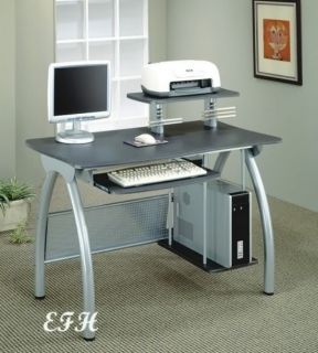 New Modern Brushed Nickel Metal Office Computer Desk