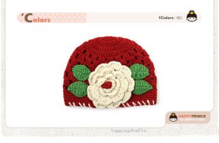 Infant Baby Boy Girl Boutique Crochet Knit Flower Beanies Hat Hairband 0233D New