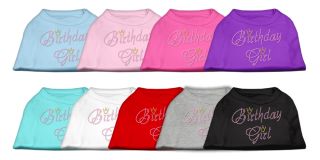 Birthday Girl Jeweled Pet Dog Shirt Variety of Colors