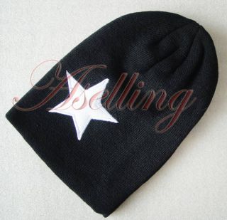 1x Fashion Men Women Winter Spring Knitting Beanie Hat Knit Five Point Star Cap