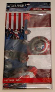 Captain America Birthday Party Plastic Table Cover