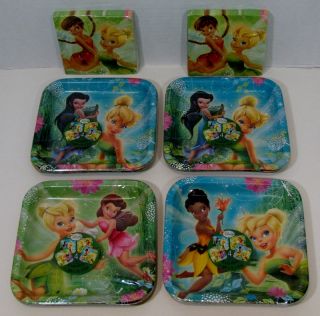 Disney Fairies Tinker Bell Birthday Party Set 32 Dessert Plates Beverage Napkins