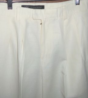 Men's Dockers Linen Blend Golf Pants Pleated Off White 30W 34i