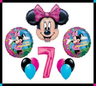 Disney Minnie Mouse Clubhouse "7" Feliz Cumpleanos Balloon Set Party Decoration