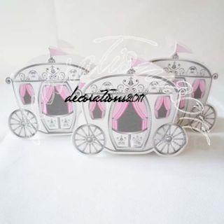 100pcs New Carriage Wedding Gift Boxes Favor Supply