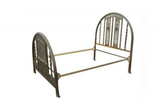 Art Deco Iron Bronzed Bed
