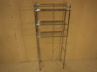 Standard Over The Toilet Wall Shelf 60in H x 24in w x 11in D Chrome Modern