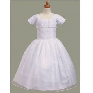 Lito Girls White Pearl Bodice First Communion Dress 8