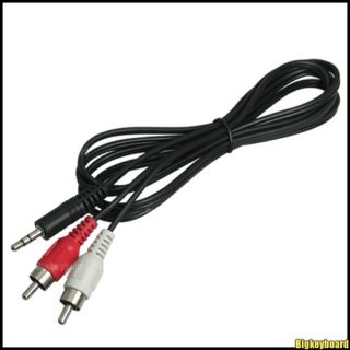 PC Laptop Stereo 3 5mm to 2 RCA Male Audio Cable 5 Ft
