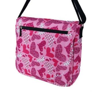 Pour Moi Large Love Heart Design Flap Over Dispatch Messenger Bag Baby Bag