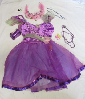 Girls Dress Up Pretend Play Disney Princess Clothes Outfit 4 6 Jewels Huge Lot 2