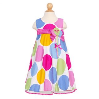 Bonnie Jean Baby Girls Size 18M Pastel Dot First Birthday Dress