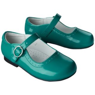 Size 5T Toddler Girls' Cherokee® Drea Patent Dress Shoe Turquoise