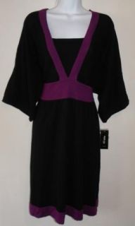$79 Style Co Plus Womens Black Purple Sweater Dress 0X 1x 2X 3X