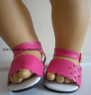 Doll Clothes Fits Bitty Baby Fuchsia Colored Sandals