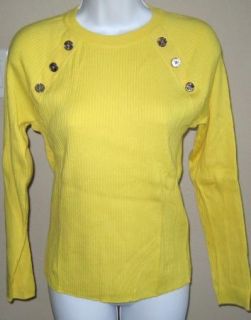 Yellow Chaps Ralph Lauren Ribbed Sweater Small