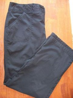 White Stag Women's Size 2X 18W Black Cotton Stretch Dress Pants Capris Career GC