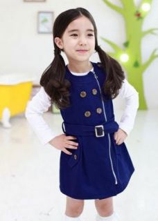 Girl Trench Coat Wind Jacket 1 7Y Baby Dress Kids Clothes Outwear 2 Pcs Outfit