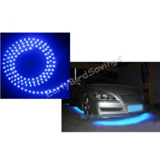 Blue 24cm 24LED PVC Neon Flexible LED Strip Light Waterproof for Car Motorcycle