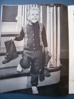 Vtg 40s 1949 Beehive "1 to 3 Toddlers" Clothing Knitting Patterns Book Boy Girl