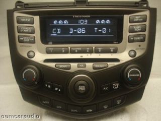 04 05 06 07 Honda Accord Radio Stereo 6 Disc Changer CD Player 7BY2 EXL Coupe