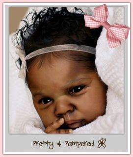 Reborn AA A A Baby Girl Biracial African American Black by Brooke Nicole