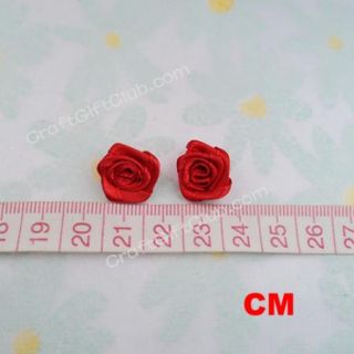400 Red Rose Flower Applique Wedding Dress Decor 15mm