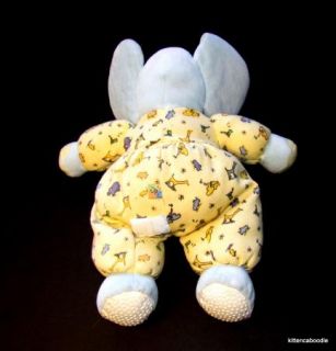 Carters John Lennon Baby Nursery Elephant Stuffed Animal Rattle Toy Real Love