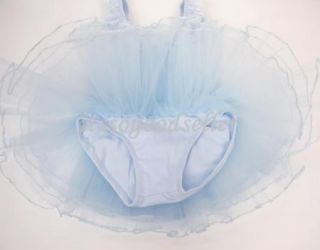 Girl Party Leotard Ballet Tutu Dance Costume Skirt Dress 2 6Y Pink Blue White