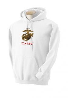 US Marine Corps Eagle Globe Anchor EGA Hooded Sweatshirt Hoodie sweat Shirt
