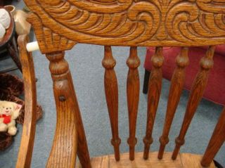 Antique Oak Child High Chair Highchair Wood