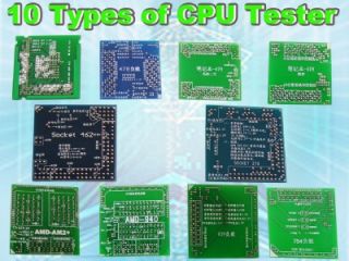 10 Types Test Repair PC Desktop Universal CPU Socket Tester Analyzer Checker