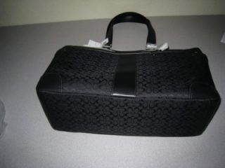 Coach Black Mini Signature LRG Multi Function Baby Diaper Bag Laptop Tote 77156