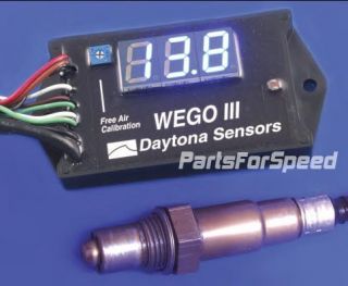 Daytona Sensors Wego III Wideband Oxygen Sensor and Air Fuel Ratio Gauge afr O2