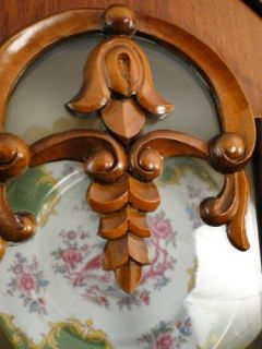 Antique French Wall Cabinet Curio Display Cabinet Divided Glass