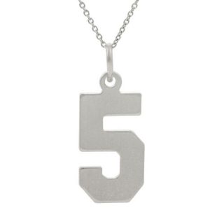 Skyline Silver Sterling Silver Number 5 Necklace