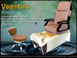 New Valentino Pedicure Spa Massage Chair  1 Year Warranty Nailsalon