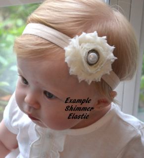 Baby Infant Newborn Toddler Thin Band Stretch Headbands Elastic Shimmer Headband