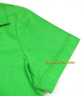 Lilly Pulitzer Small Grass Green Kimber Polo Shirt New $98