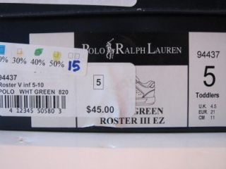 Polo Ralph Lauren Junior Boys Black Leather High Top Tennis Shoes Sz 5 14