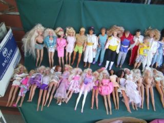 Mixed Lot of 61 Barbie Ken Dolls Clothing Accessories Disney Princesses