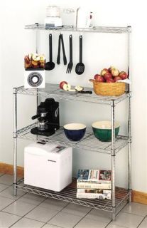 Bakers Rack with Heavy Duty Chromed Wire Shelving ID 197